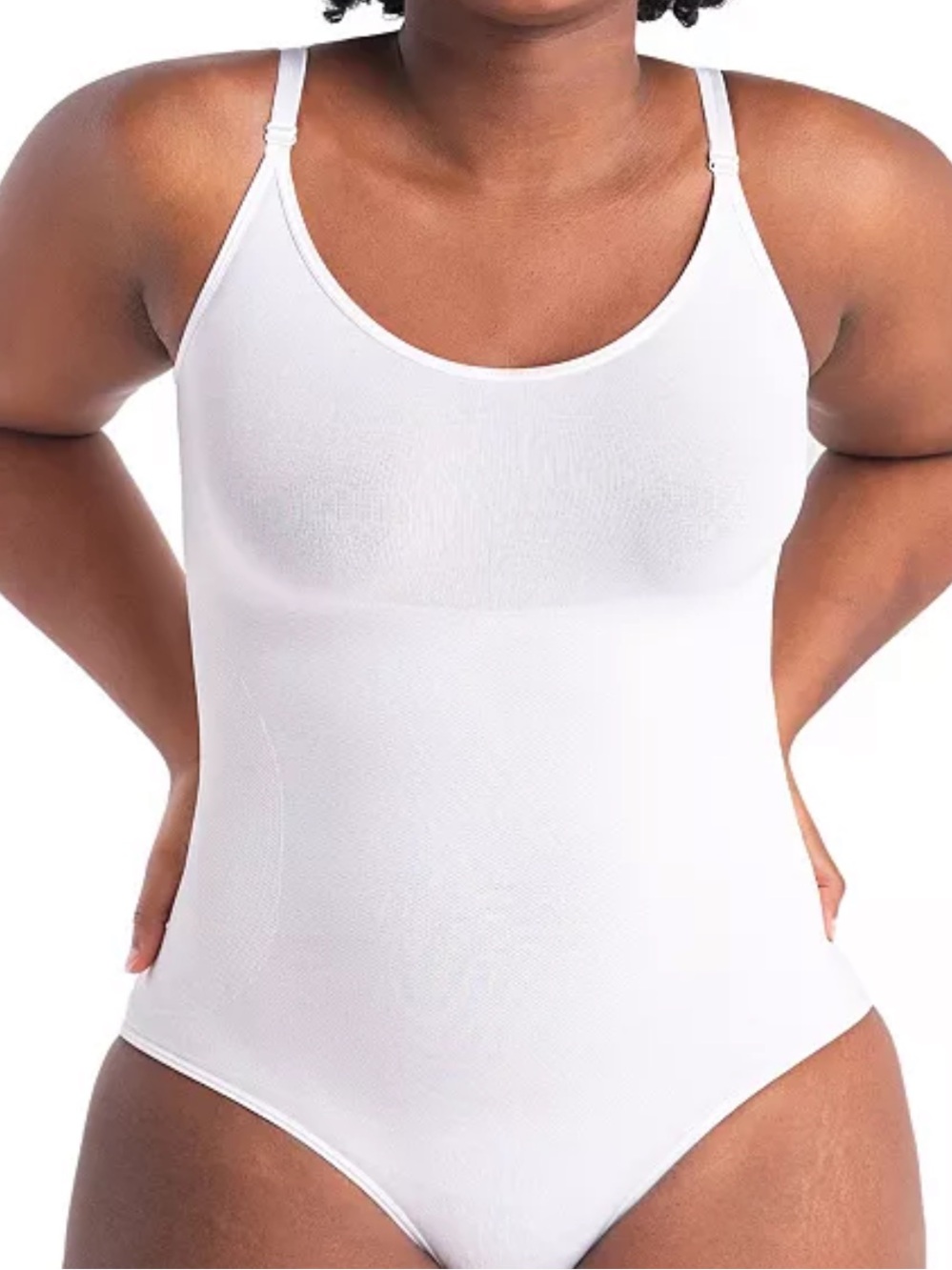 Shapermint Essentials Women's All Day Every Day Scoop Neck Bodysuit - White L